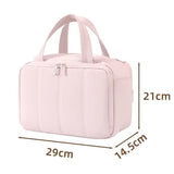 Light Pink organizer bag with dimensions