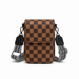 Everyday Phone Crossbody Bag with Patterned Strap