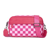 WeeNOD-L Checkerboard Crossbody Bag with Adjustable Strap