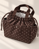 WeeNOD Brown Polka Dot Lunch Tote