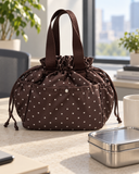 WeeNOD Brown Polka Dot Lunch Tote