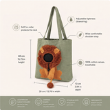 WeeNOD Lion Mane Pet Carrier Tote – Canvas Shoulder Bag
