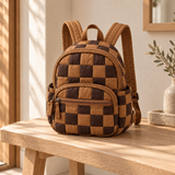 WeeNOD Espresso Grid Mini Backpack