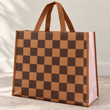WeeNOD Floral Gingham Shopping Tote