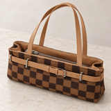 WeeNOD Blush Plaid Belted Shoulder Bag