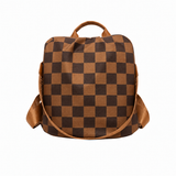 WeeNOD Oxford Convertible Bag – logo-free caramel checkerboard